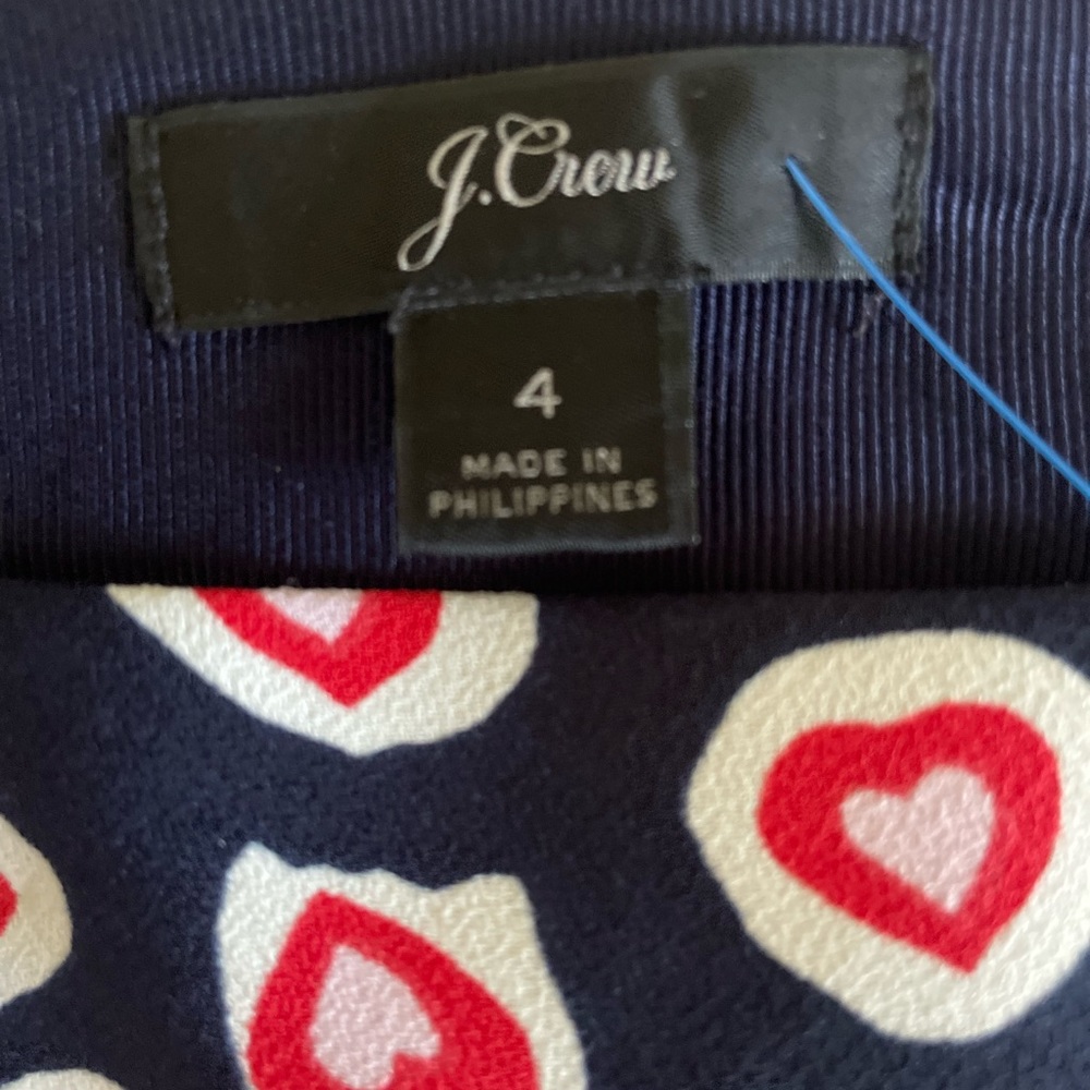 Jcrew midi length skirt with hearts. Perfect in time for Valentine’s Day!